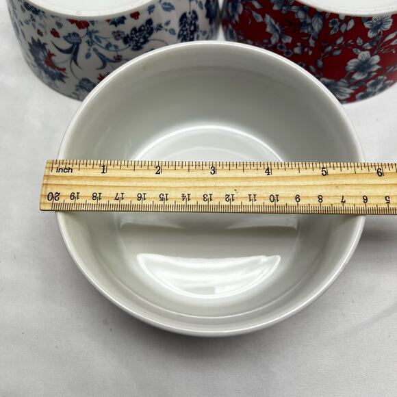 Sur La Table Bowls Pique-nique Floral Porcelain Set of 3 Soup Cereal Serving - Picture 8 of 10